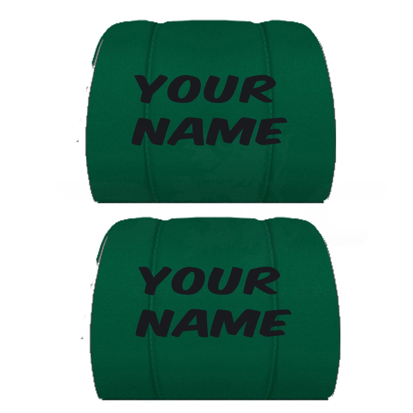 Two Headrest Covers for your Specific Car With your Choice of Name Embroidered 10 Color Choices