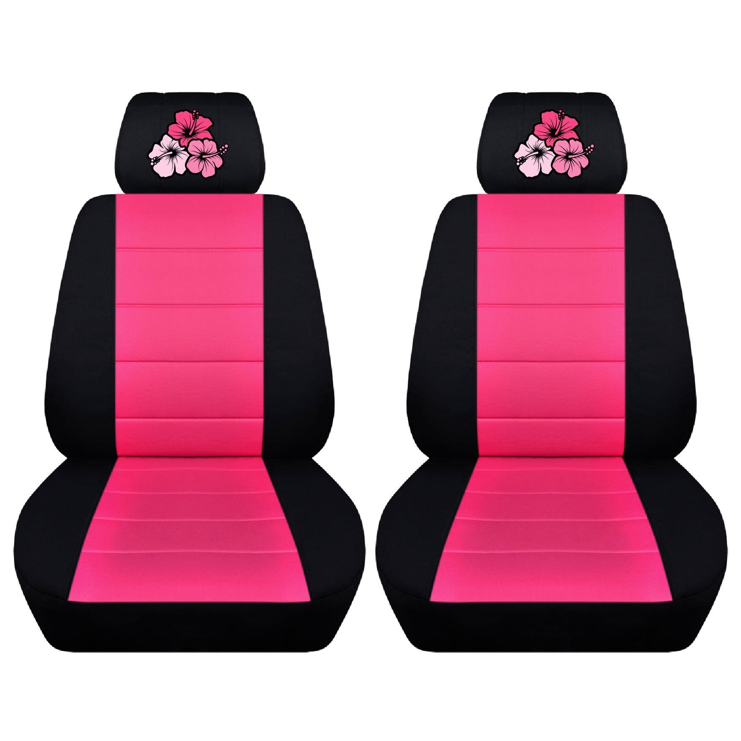 Ford Mustang Seat Covers  Coupe or Convertible Embroidered Hibiscus Flowers