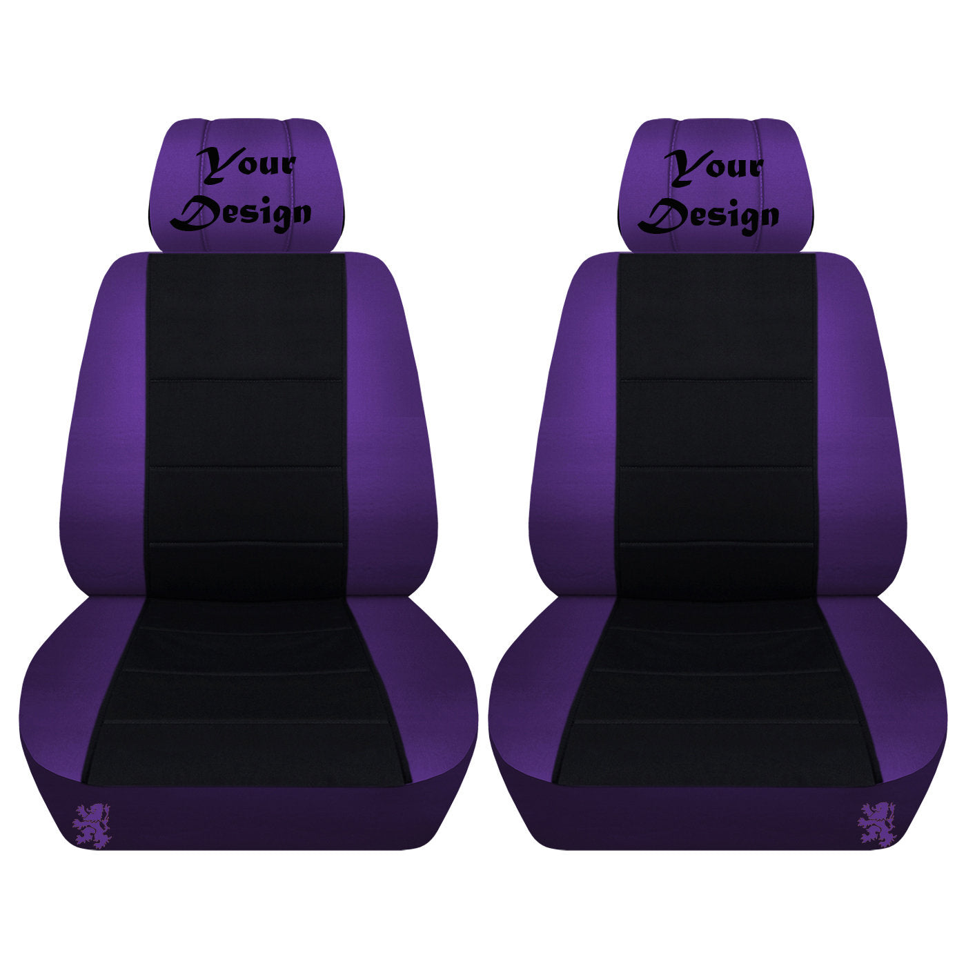 Two Front Seat Covers Fits a Toyota Corolla with Your Design Embroidered Side Airbag Friendly