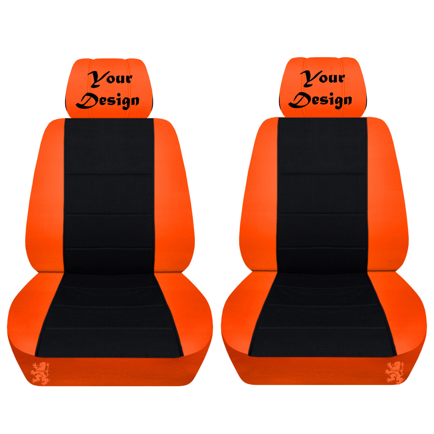 Two Front Seat Covers Fits a Toyota Corolla with Your Design Embroidered Side Airbag Friendly