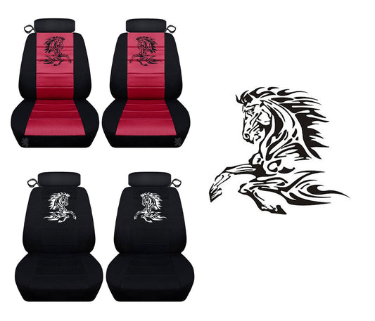 Ford Mustang Seat Covers Coupe or Convertible  Tribal Horse Image