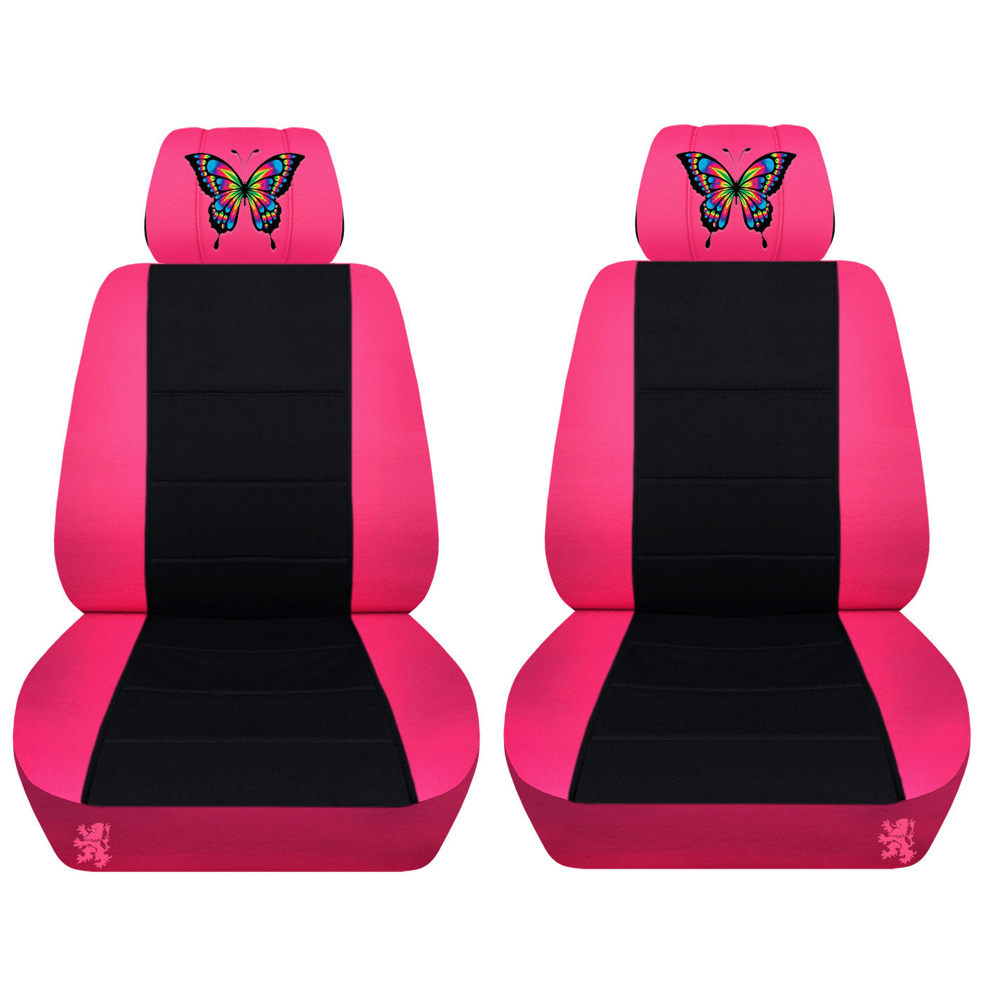 Seat Covers for Chevy Silverado - Front Bucket Chevy Seat Covers with Embroidered Butterfly Fits 2015 - 2018 Model