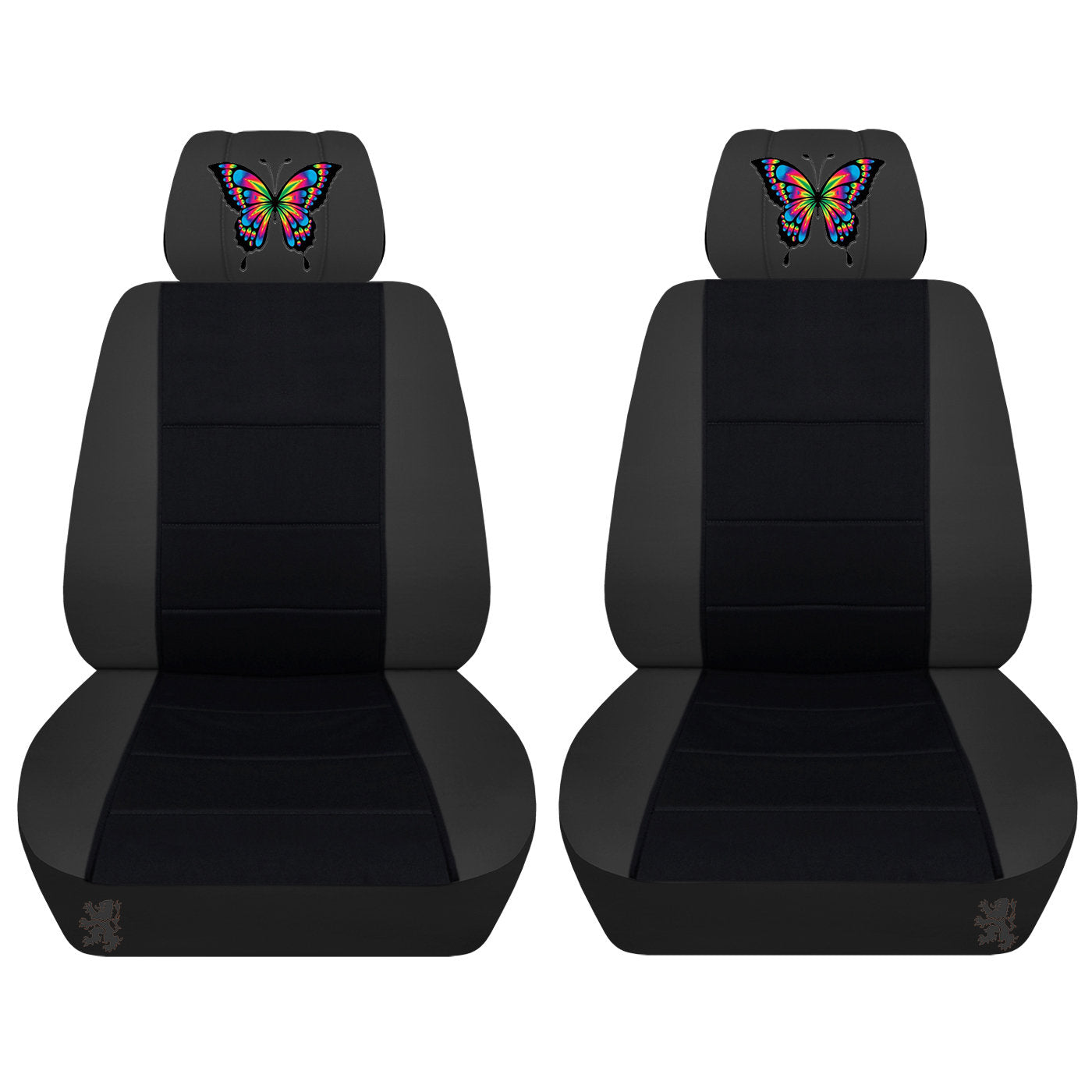 Seat Covers for Chevy Silverado - Front Bucket Chevy Seat Covers with Embroidered Butterfly Fits 2015 - 2018 Model