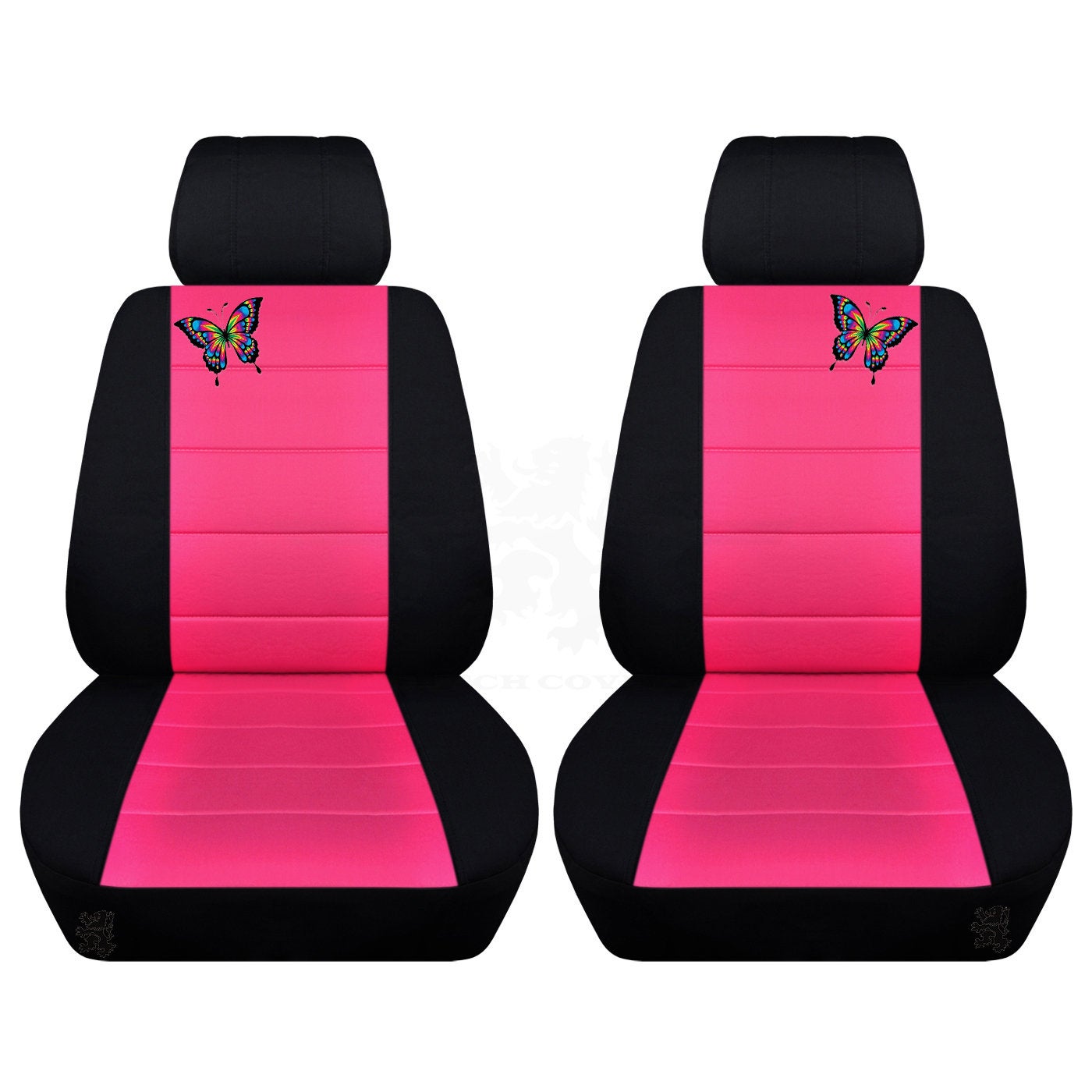 Ford Mustang Seat Covers Embroidered Butterfly on Backrest