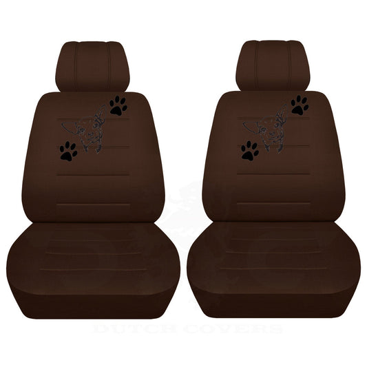 Two Front Seat Covers with a Chihuahua and Paw Prints Fits Honda CR-V Side Airbag Friendly