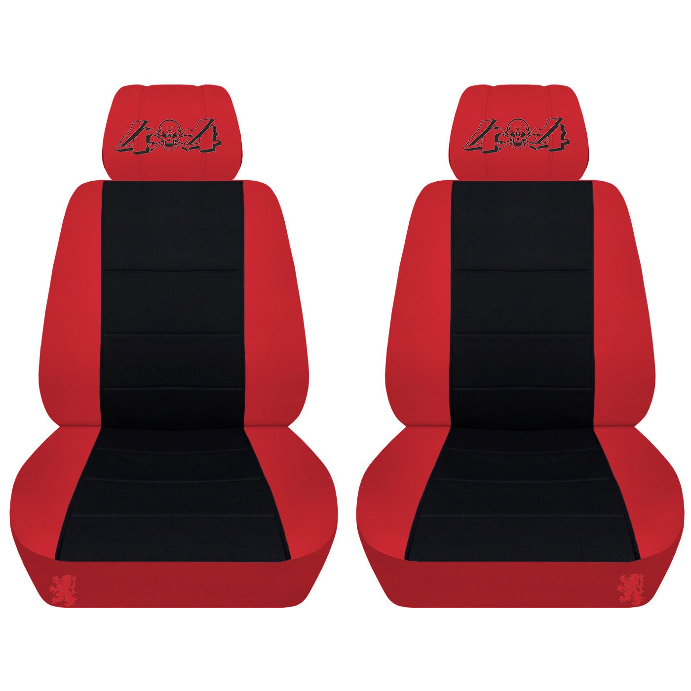 Jeep Wrangler JL Seat Covers - Front and Rear Seat Covers for 2019 to 2021 Jeep Wrangler JL - Airbag Friendly Embroidered 4 x 4 Car Seat Covers