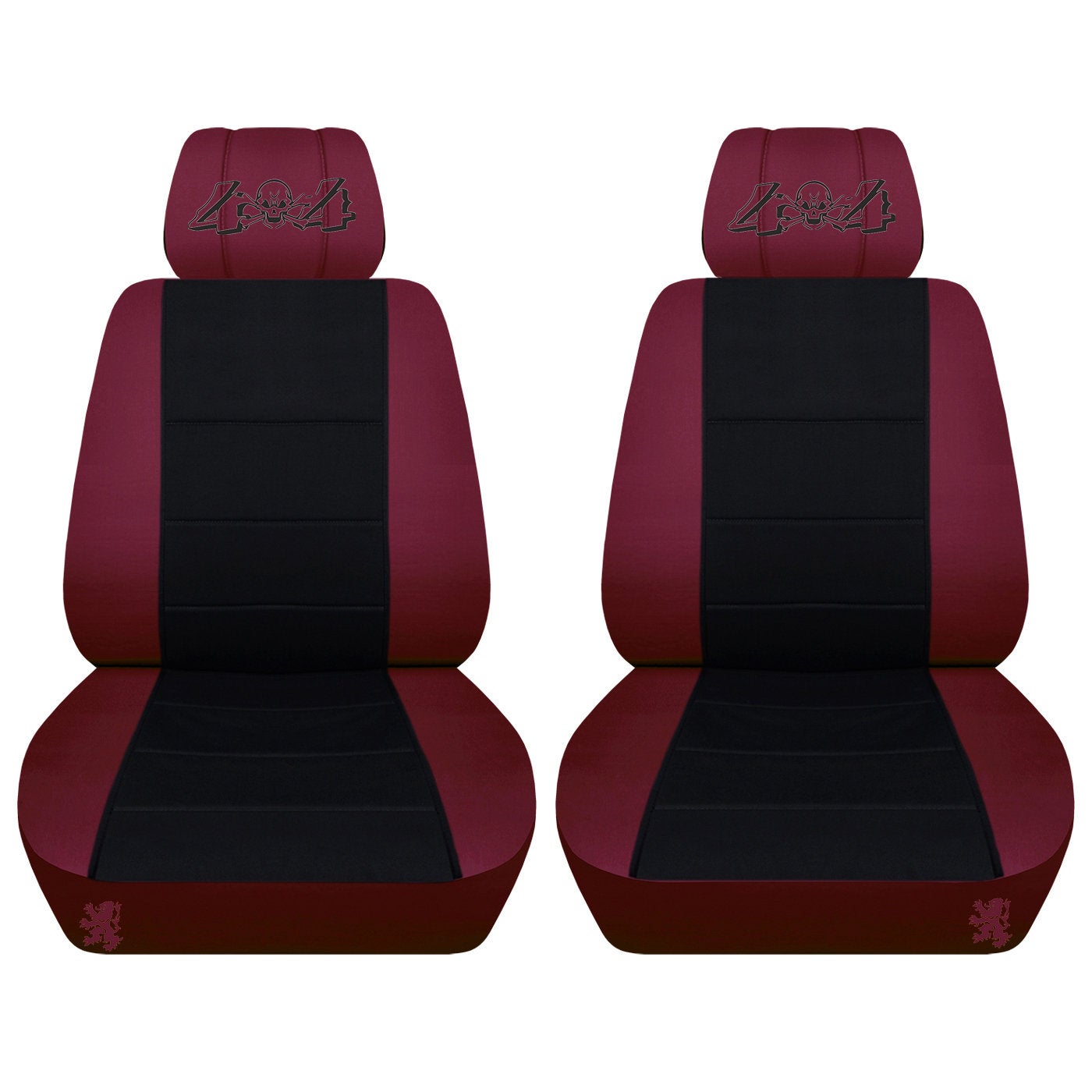 Jeep Wrangler JL Seat Covers - Front and Rear Seat Covers for 2019 to 2021 Jeep Wrangler JL - Airbag Friendly Embroidered 4 x 4 Car Seat Covers