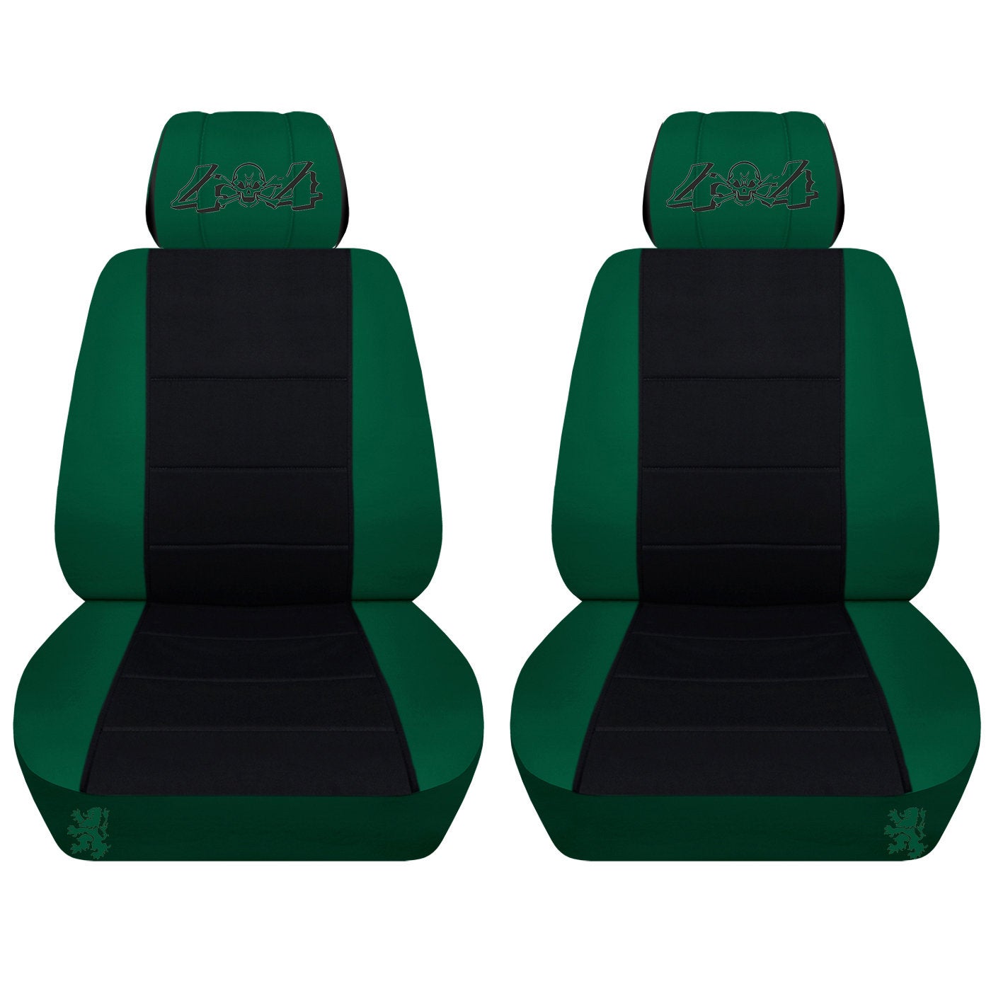 Jeep Wrangler JL Seat Covers - Front and Rear Seat Covers for 2019 to 2021 Jeep Wrangler JL - Airbag Friendly Embroidered 4 x 4 Car Seat Covers