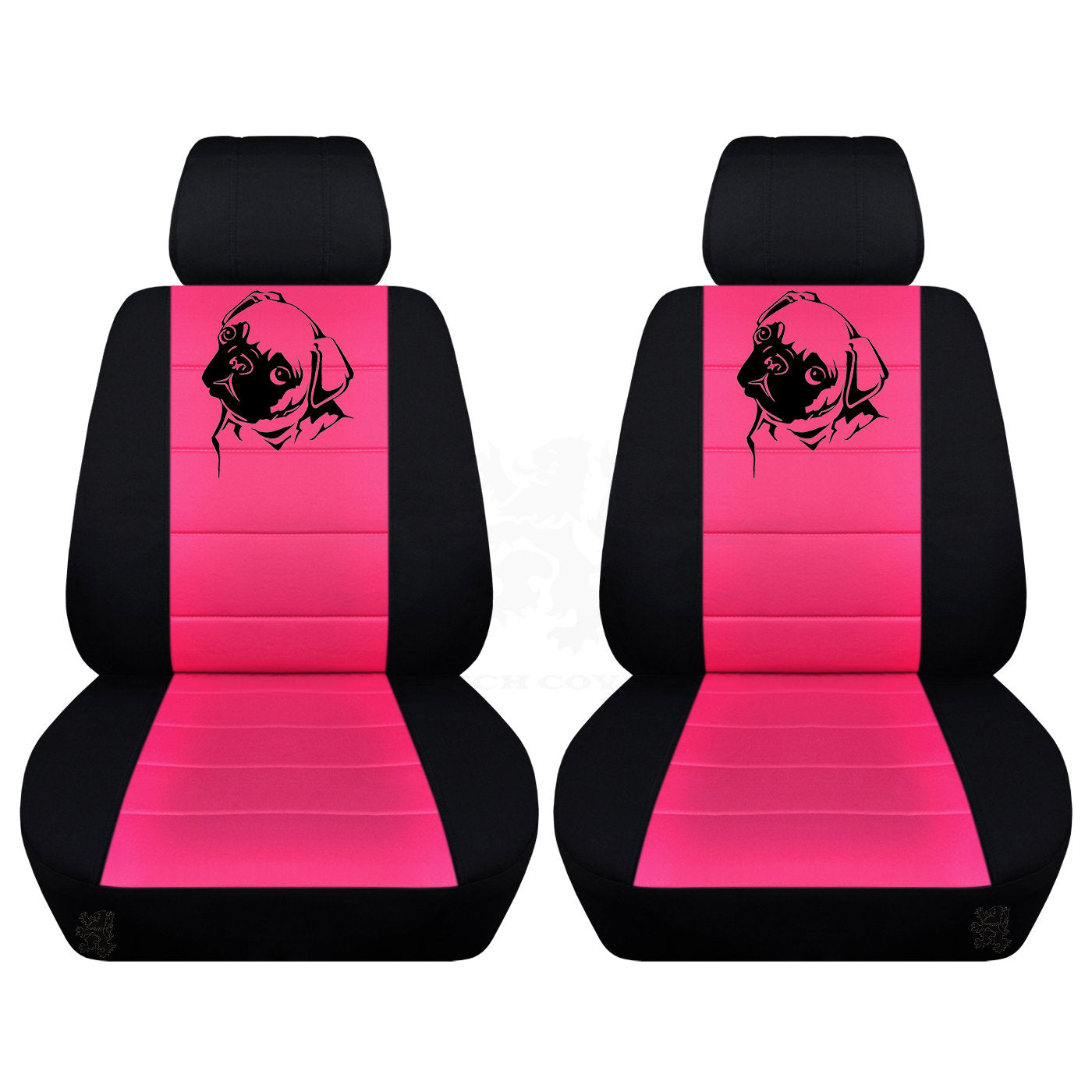 Two Front Two Tone Seat Covers with a PugFits Honda CR-V Side Airbag Friendly