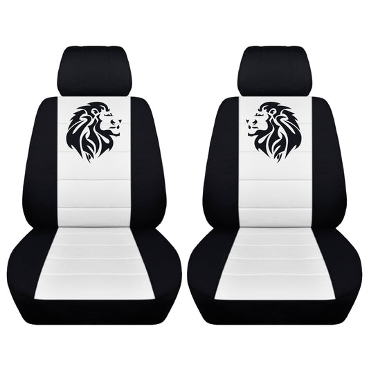 Two Front Two Tone Seat Covers with a Lion Fits Honda CR-V Side Airbag Friendly