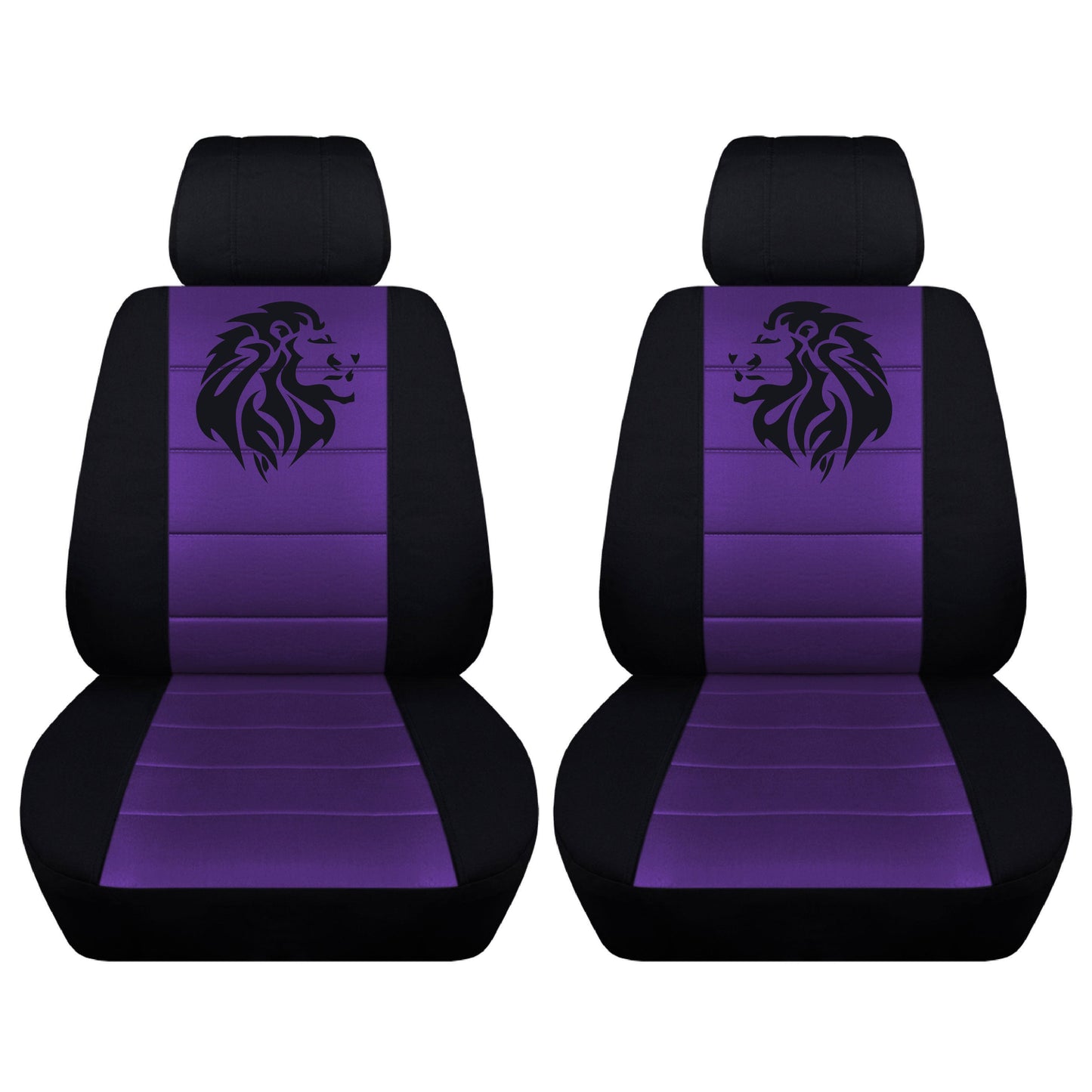 Two Front Two Tone Seat Covers with a Lion Fits Honda CR-V Side Airbag Friendly