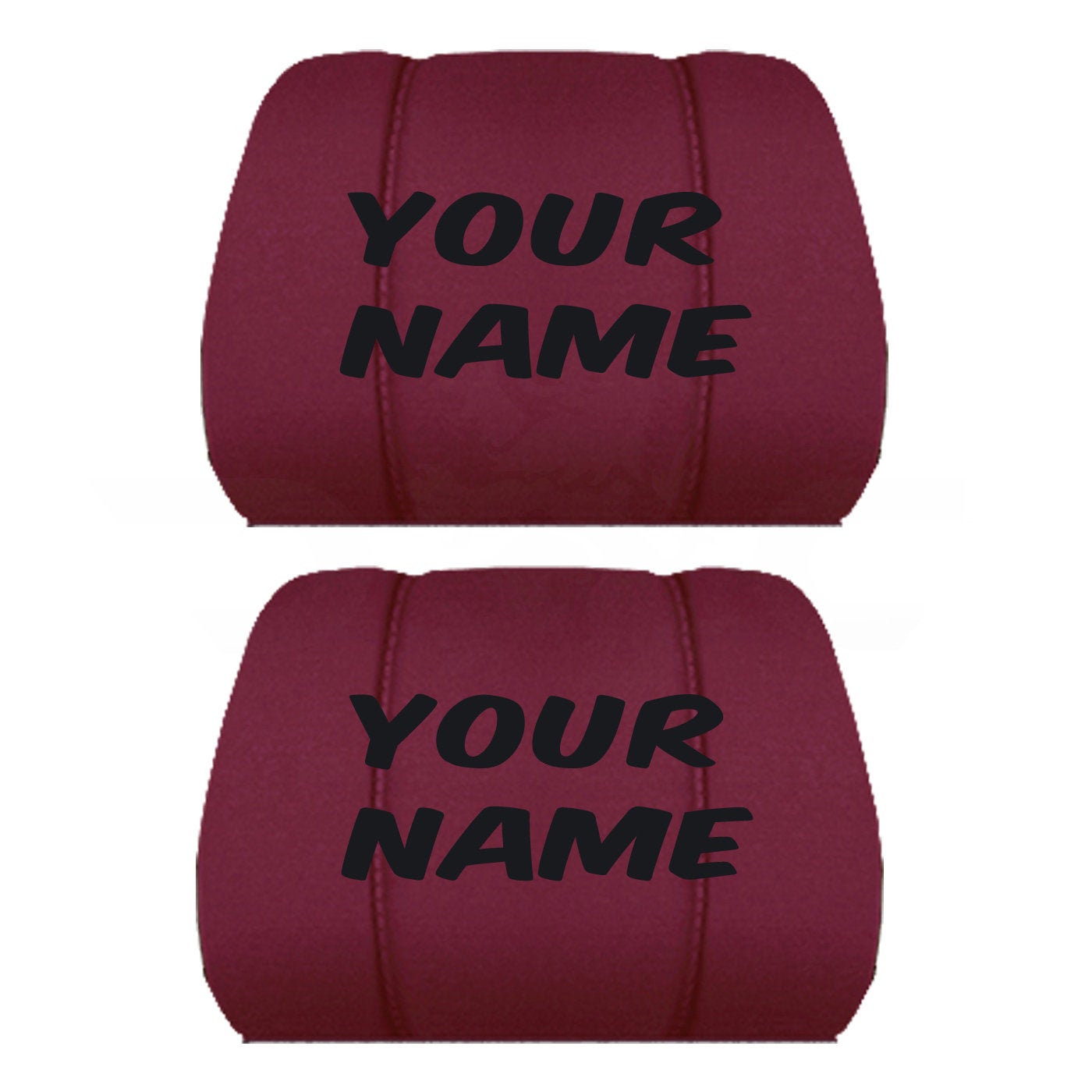 Two Headrest Covers for your Specific Car With your Choice of Name Embroidered 10 Color Choices