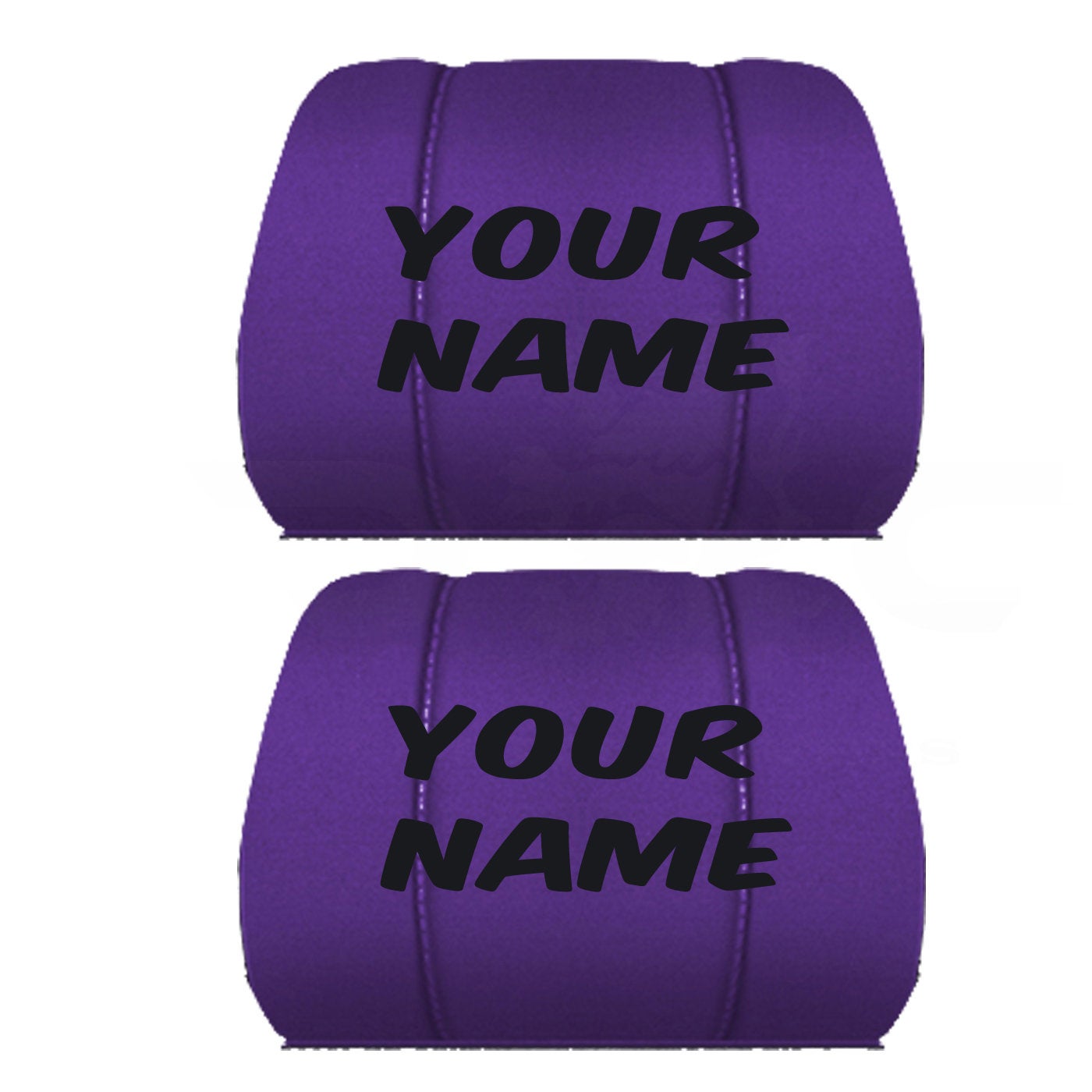 Two Headrest Covers for your Specific Car With your Choice of Name Embroidered 10 Color Choices