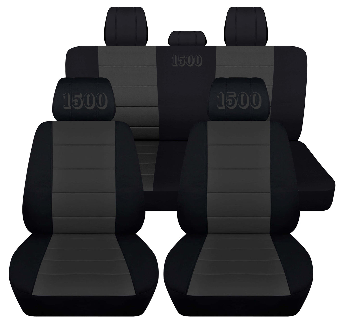 Chevy Silverado - Front and Rear Set - "1500" Headrest Embroidered