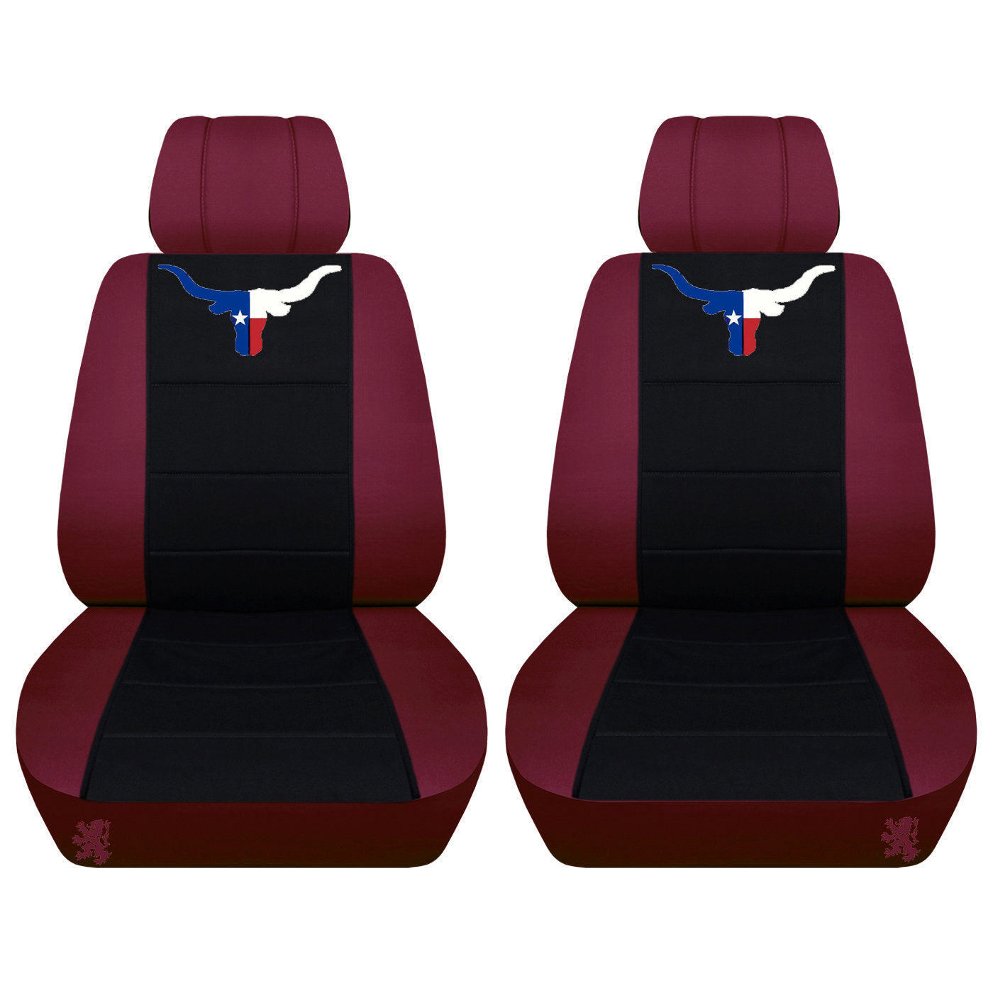 Dodge Ram Car Seat Covers - Embroidered Texas Bull