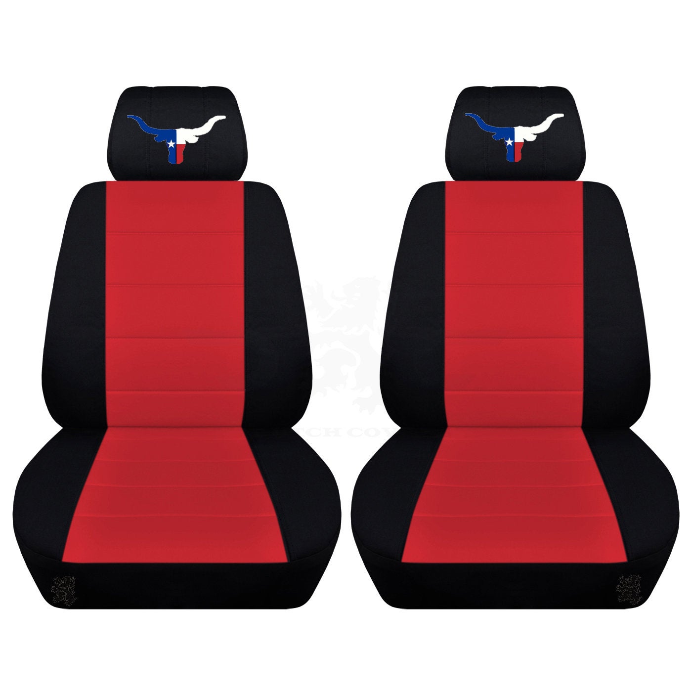 Dodge Ram Car Seat Covers – Texas Bull Embroidered on Headrest Covers