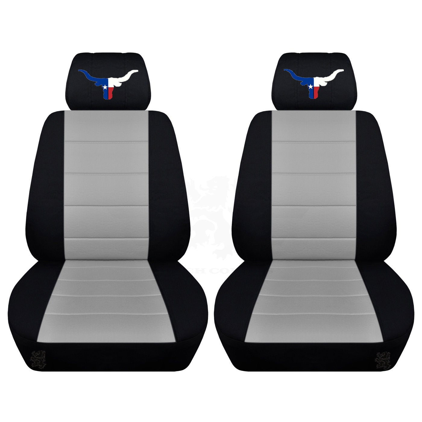 Dodge Ram Car Seat Covers – Texas Bull Embroidered on Headrest Covers