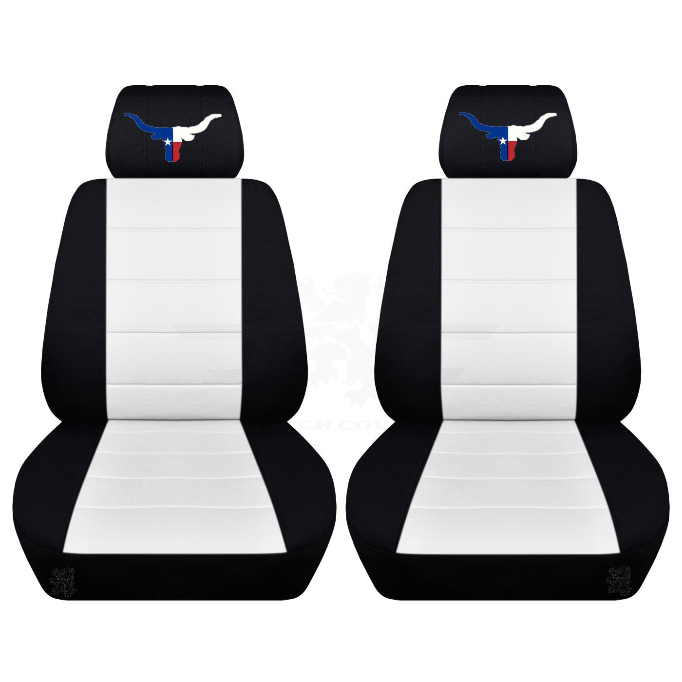 Dodge Ram Car Seat Covers – Texas Bull Embroidered on Headrest Covers