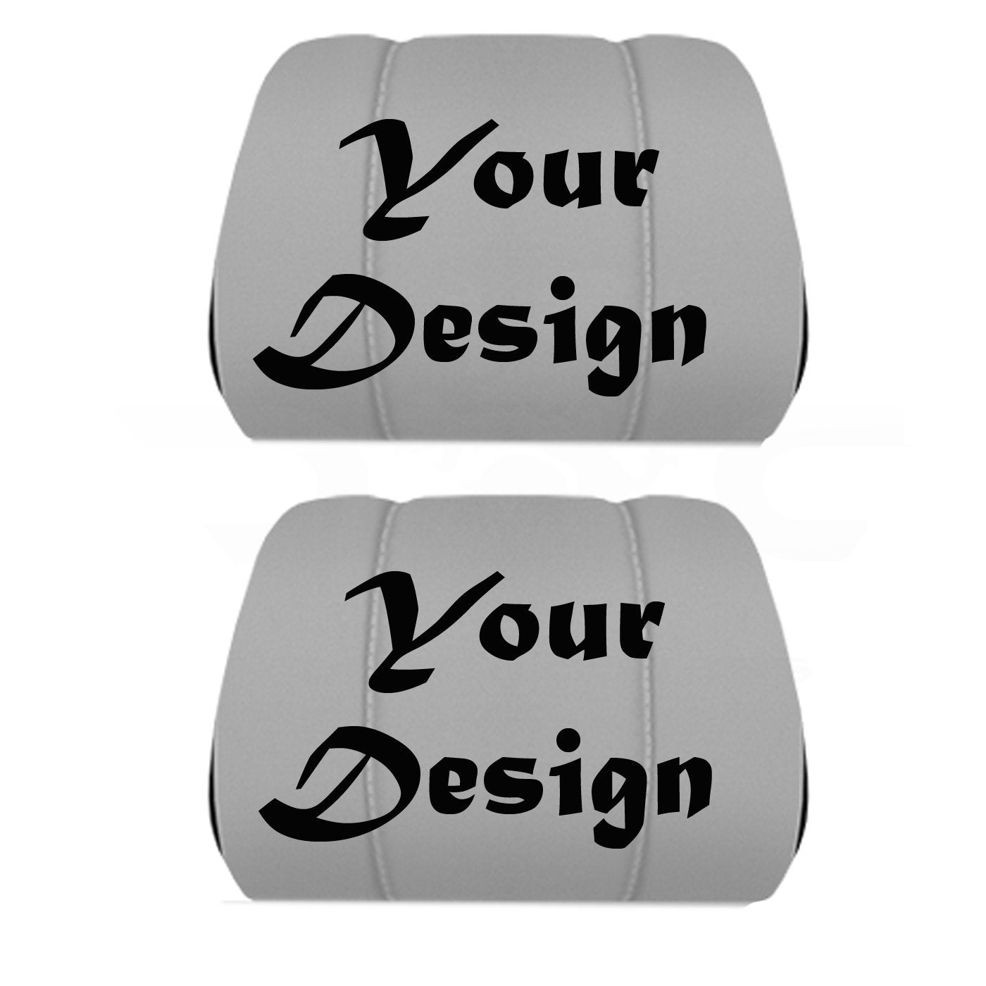 Two Headrest Covers for your Specific Car With your Choice of Design Embroidered 9 Color Choices