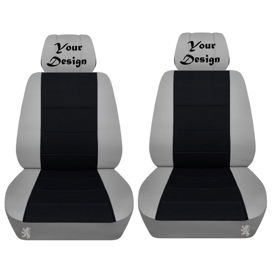 Two Front Seat Covers Fits a Toyota Corolla with Your Design Embroidered Side Airbag Friendly