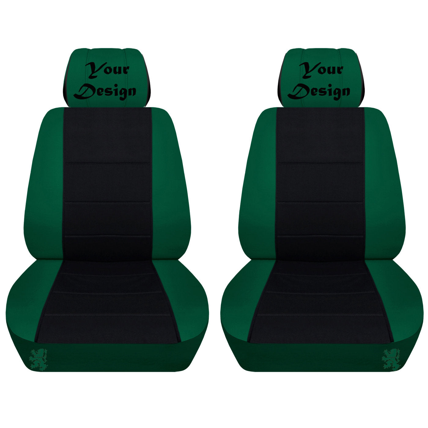 Two Front Seat Covers Fits a Toyota Corolla with Your Design Embroidered Side Airbag Friendly