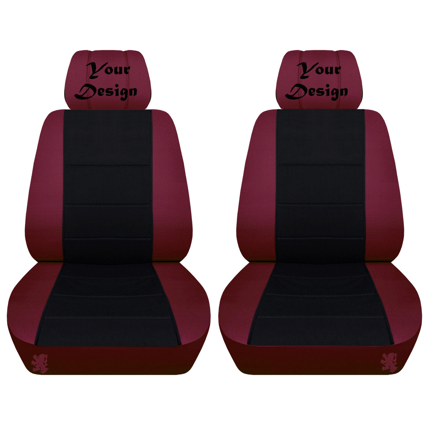 Two Front Seat Covers Fits a Toyota Corolla with Your Design Embroidered Side Airbag Friendly