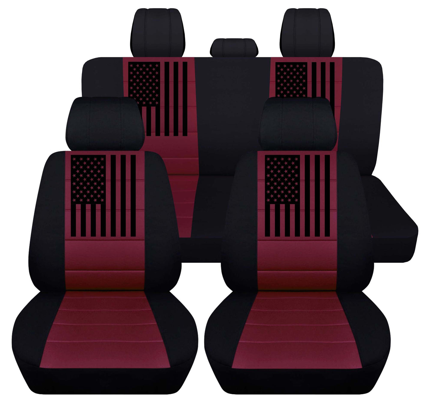 Toyota Tacoma Seat Covers - Dutch Designed Front and Rear Seat Covers for 2010 to 2015 Toyota Tacoma - Airbag Friendly Embroidered Car Seat Covers