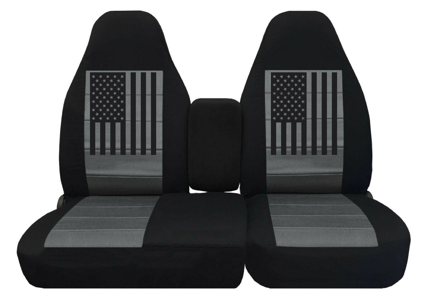 Fits Ford Ranger Seat Covers with 60 40 Split (Console Cover Included) - American Flag Seat Covers