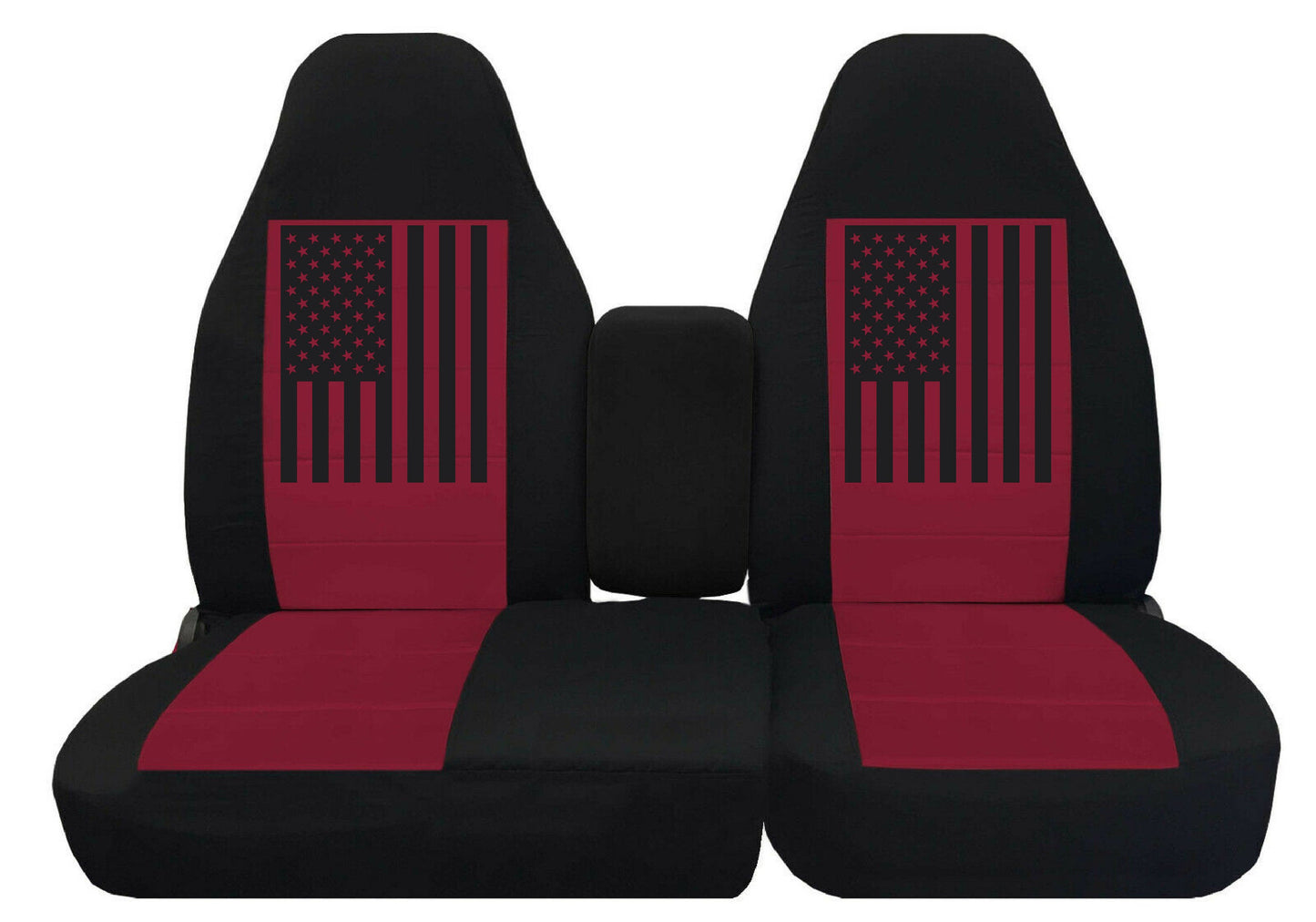 Fits Ford Ranger Seat Covers with 60 40 Split (Console Cover Included) - American Flag Seat Covers