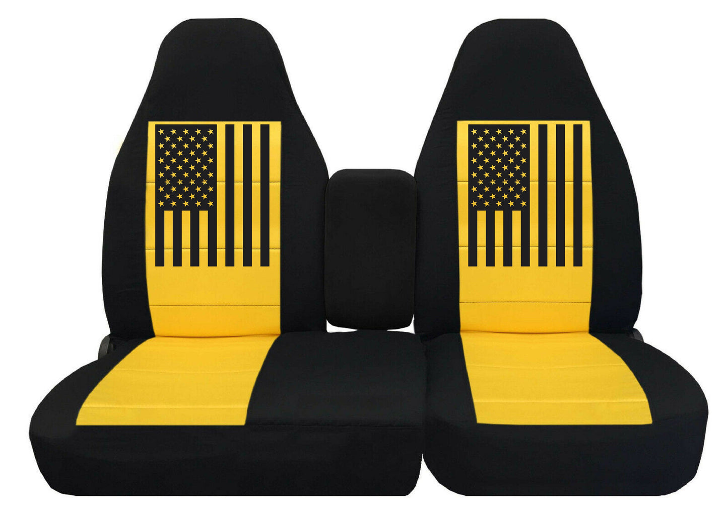 Fits Ford Ranger Seat Covers with 60 40 Split (Console Cover Included) - American Flag Seat Covers