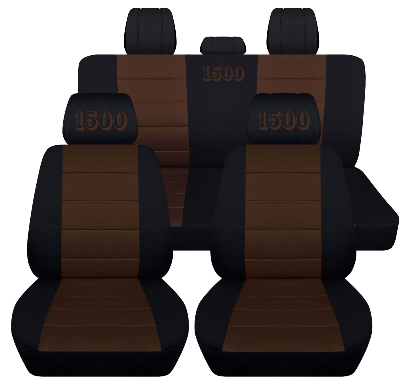 Chevy Silverado - Front and Rear Set - "1500" Headrest Embroidered