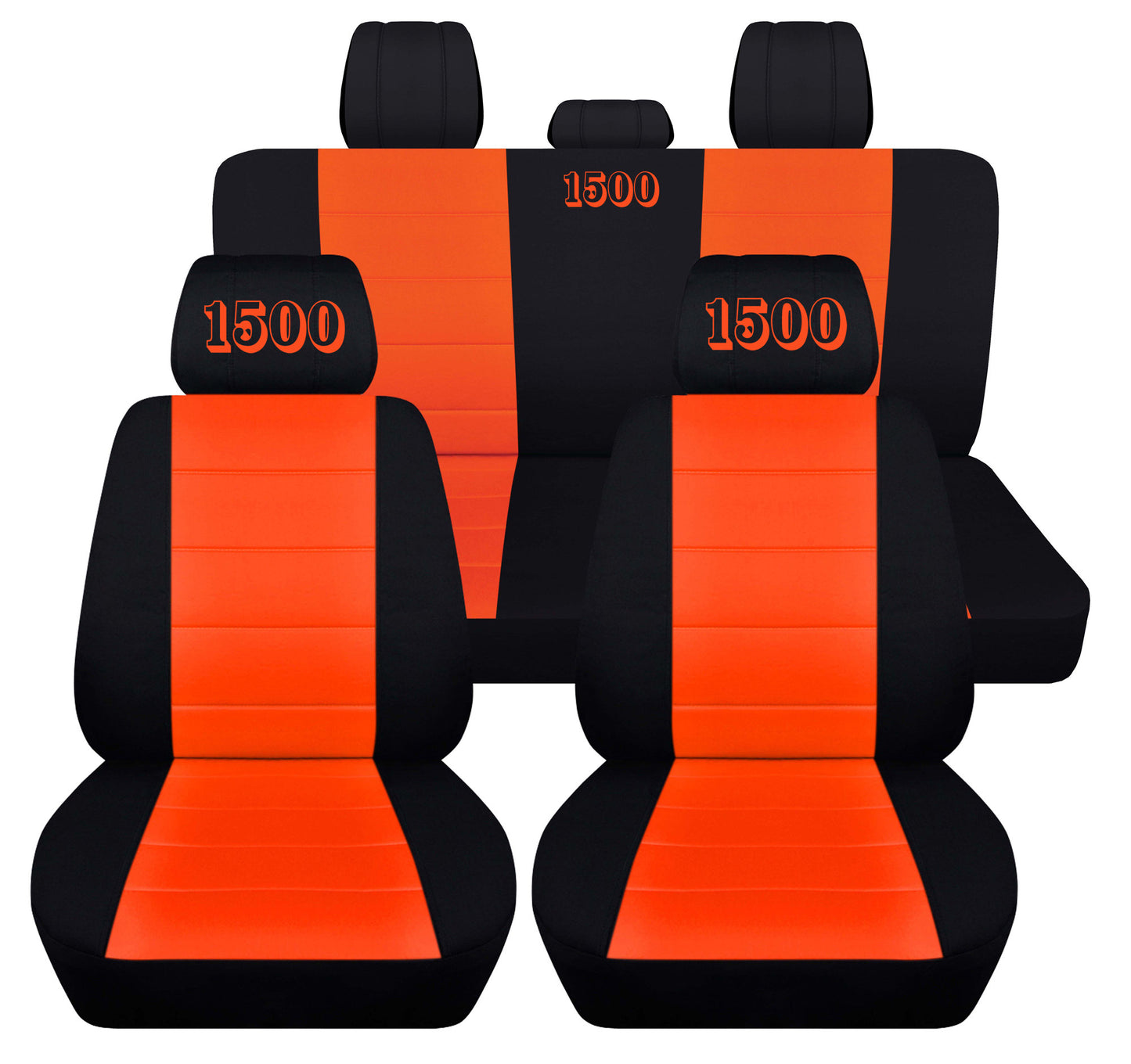 Chevy Silverado - Front and Rear Set - "1500" Headrest Embroidered