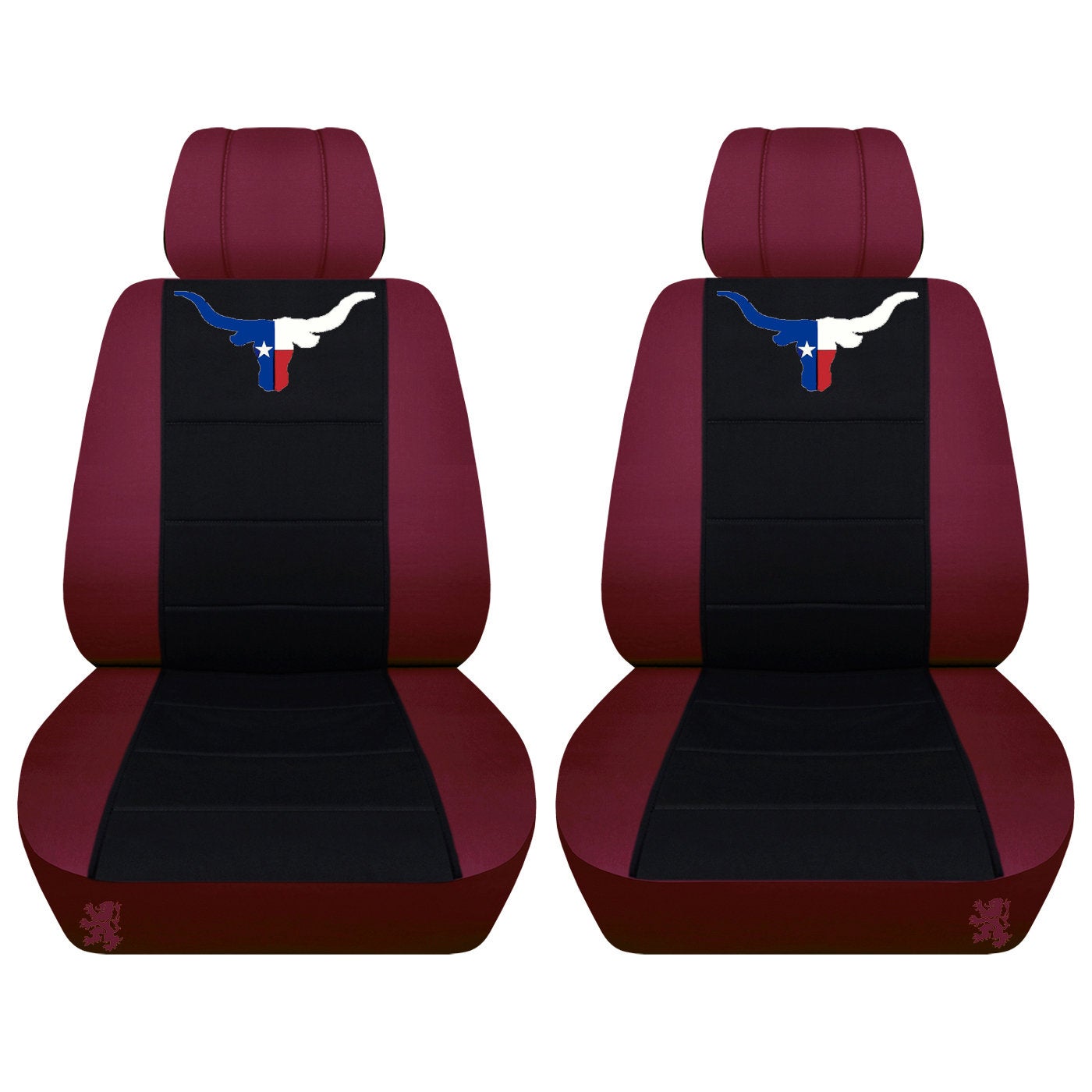 Dodge Ram Car Seat Covers – Texas Bull Horns Embroidered onto Car Seat Covers