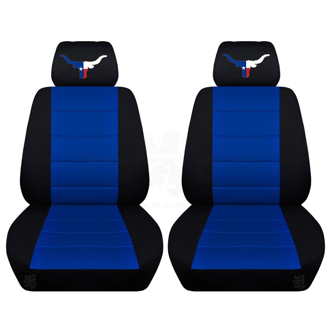 Dodge Ram Car Seat Covers – Texas Bull Embroidered on Headrest Covers