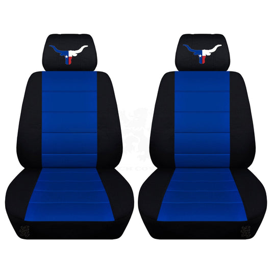 Dodge Ram Car Seat Covers – Texas Bull Embroidered on Headrest Covers