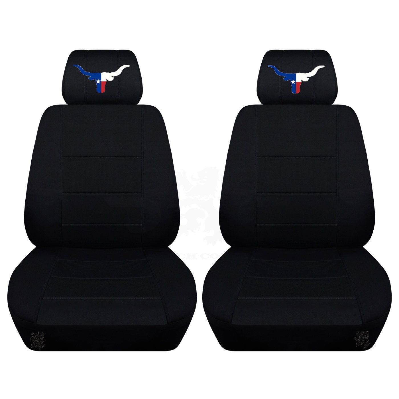 Dodge Ram Car Seat Covers – Texas Bull Embroidered on Headrest Covers