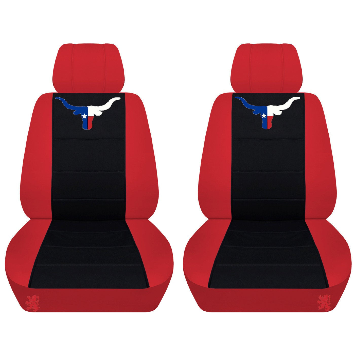 Dodge Ram Car Seat Covers - Embroidered Texas Bull