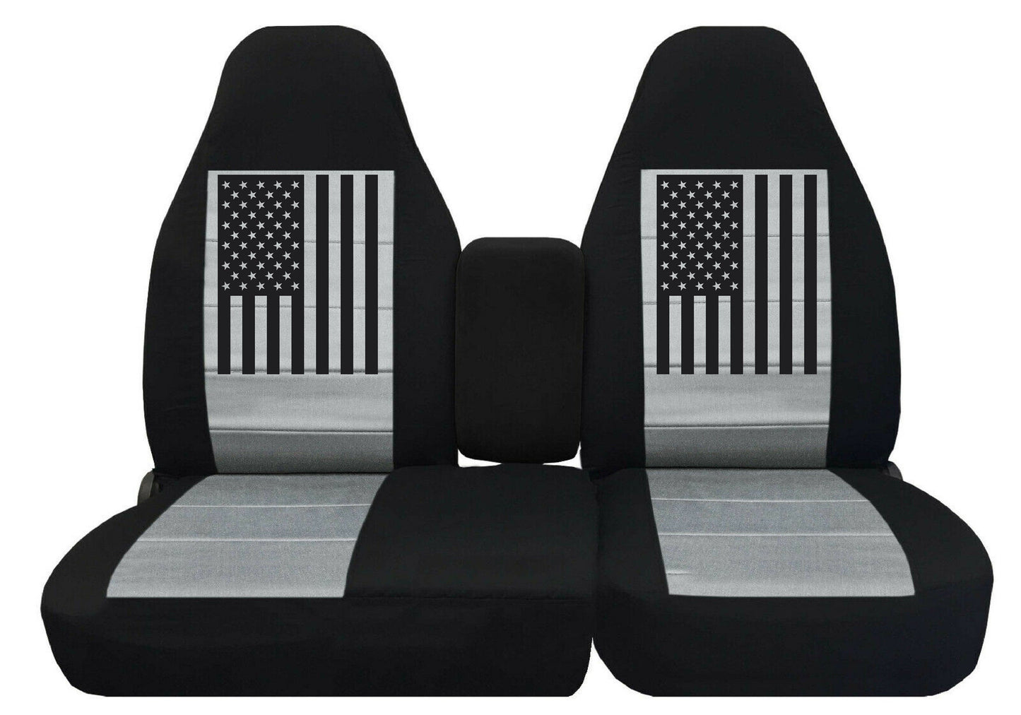 Fits Ford Ranger Seat Covers with 60 40 Split (Console Cover Included) - American Flag Seat Covers