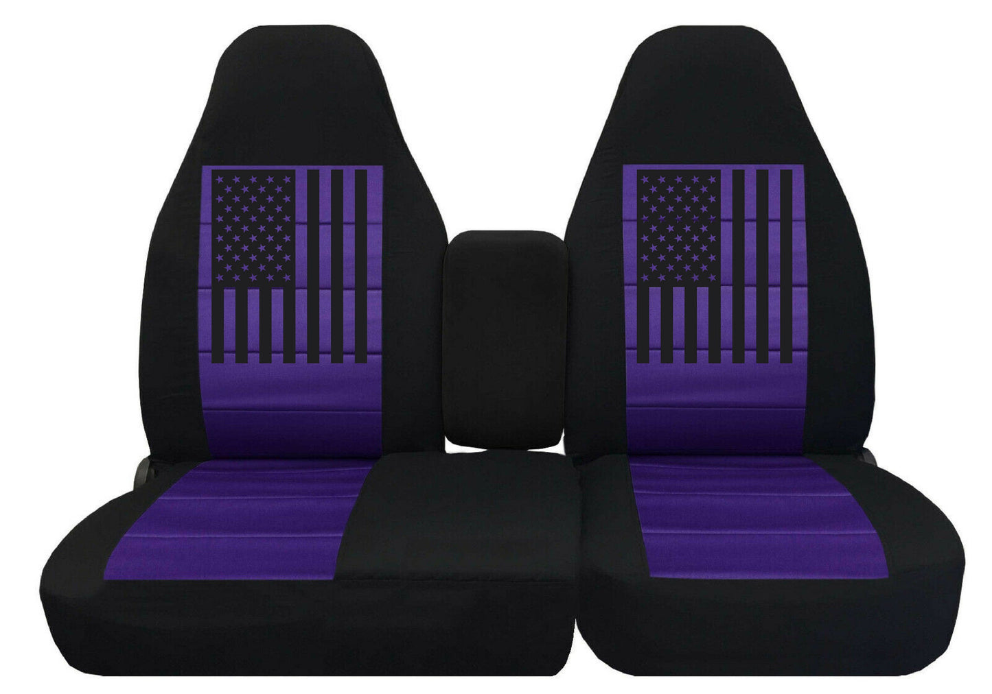 Fits Ford Ranger Seat Covers with 60 40 Split (Console Cover Included) - American Flag Seat Covers