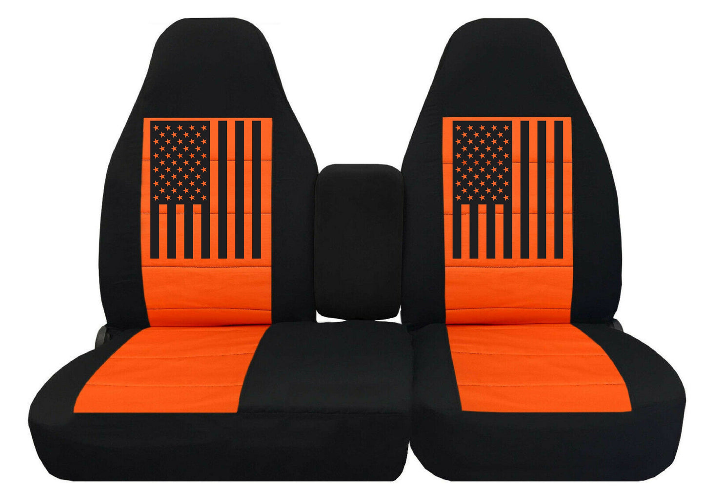 Fits Ford Ranger Seat Covers with 60 40 Split (Console Cover Included) - American Flag Seat Covers